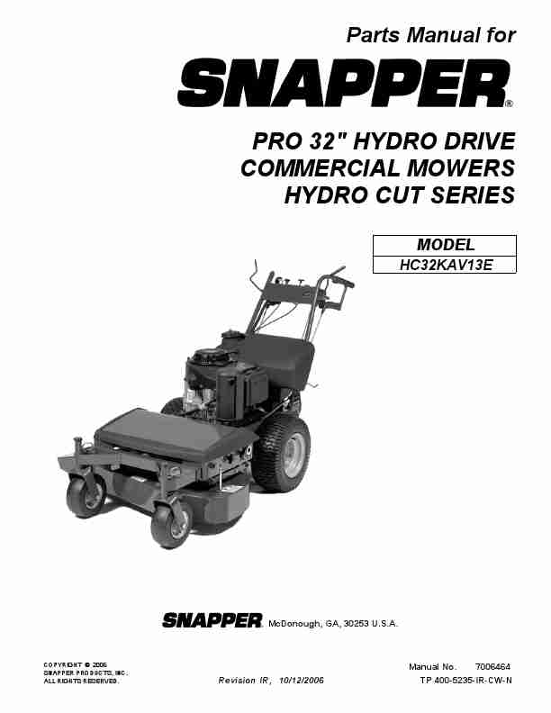 Snapper Lawn Mower HC32KAV13E-page_pdf